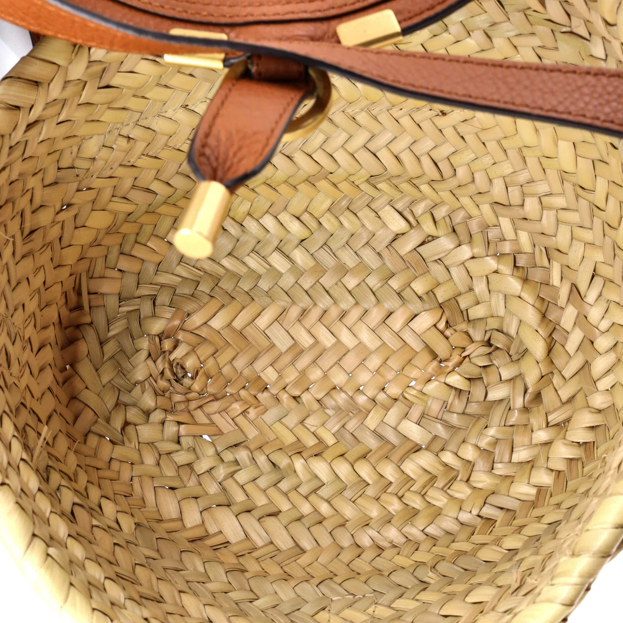 Marcie Basket Crossbody Bag Raffia and Leather Small - Deep Luxury