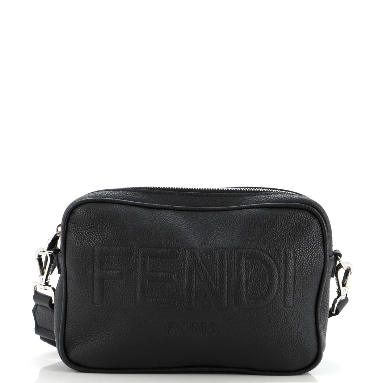 Logo Camera Bag Embossed Leather - Deep Luxury