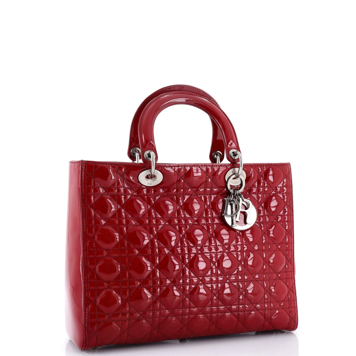 Lady Dior Bag Cannage Quilt Patent Large - Deep Luxury