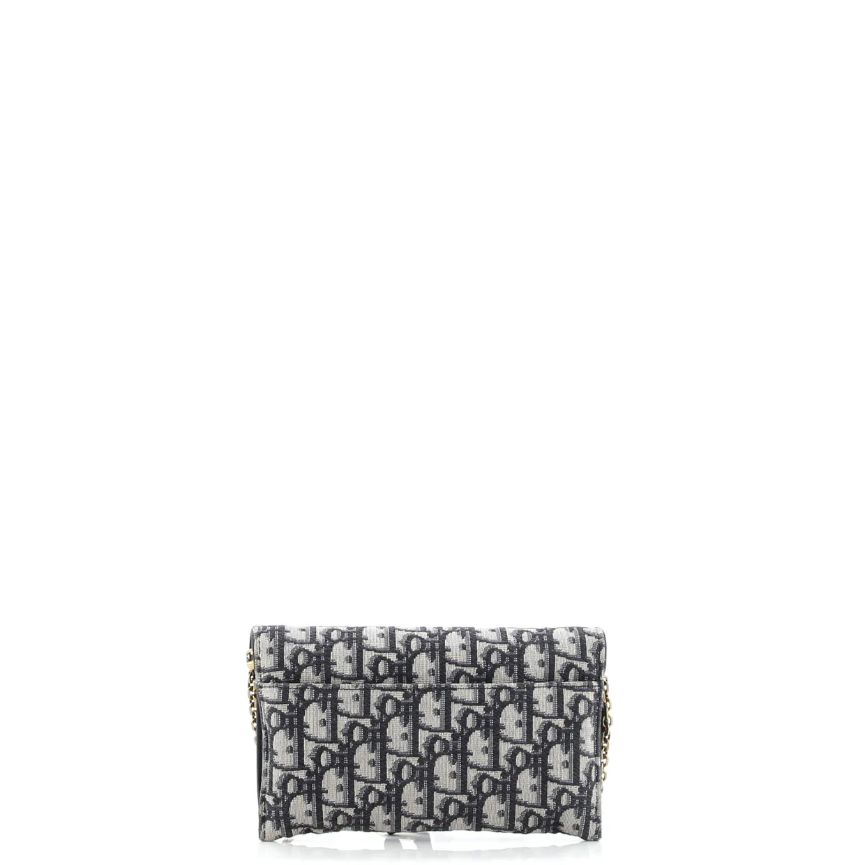 Saddle Chain Wallet Oblique Canvas - Deep Luxury