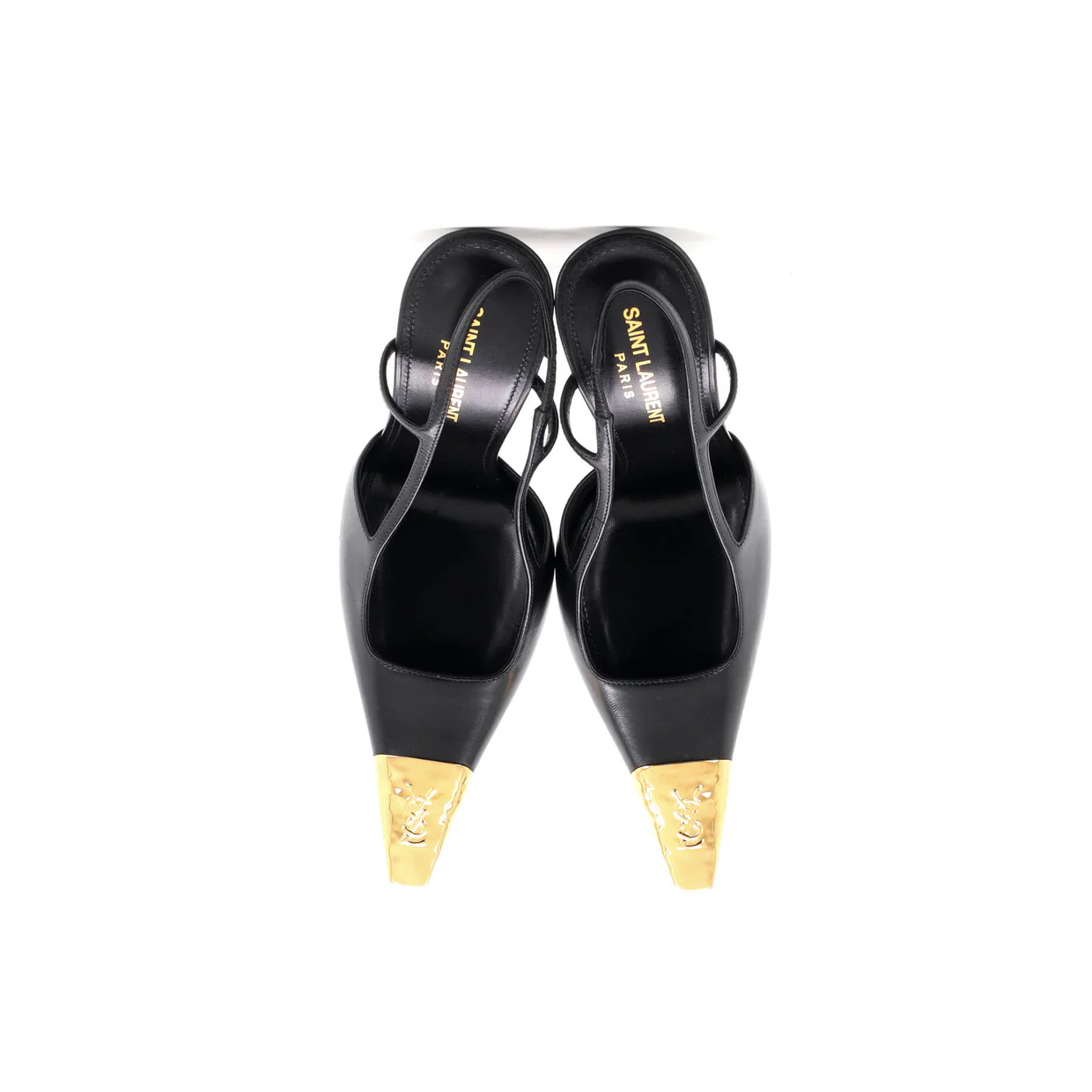 Women's Jeanne Slingback Pumps Leather with Metal 110 - Deep Luxury