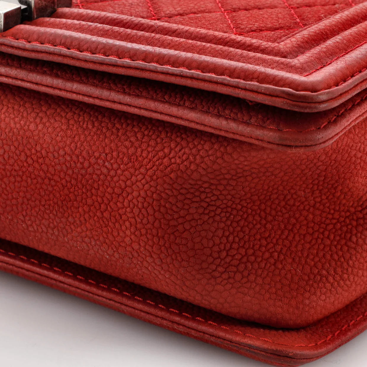 Boy Flap Bag Quilted Matte Caviar Old Medium - Deep Luxury