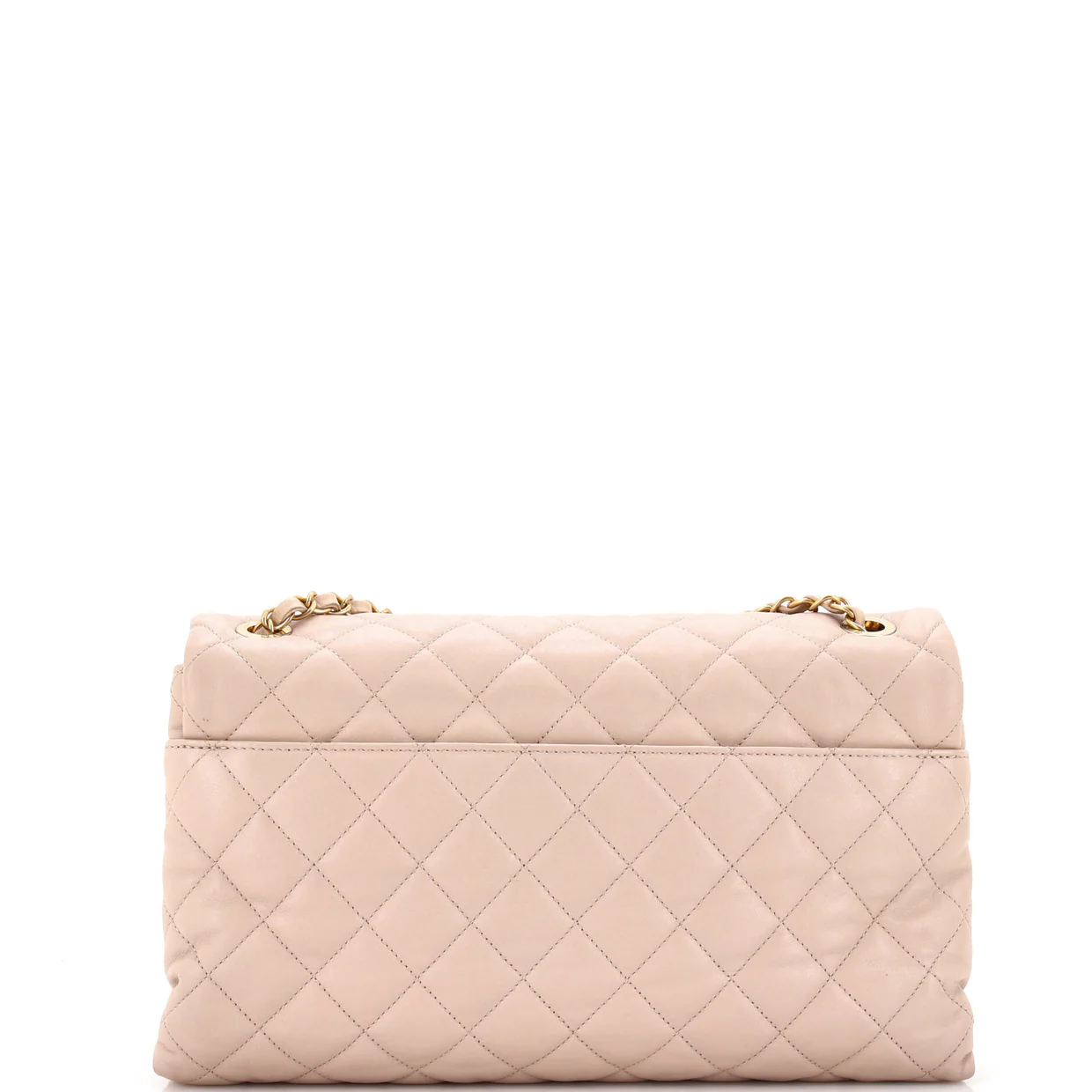 Soft Elegance Flap Bag Quilted Distressed Calfskin Jumbo - Deep Luxury