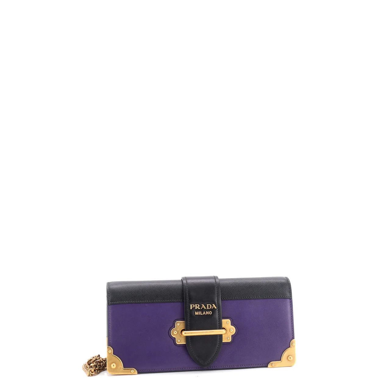 Cahier Chain Clutch City Calf and Saffiano - Deep Luxury