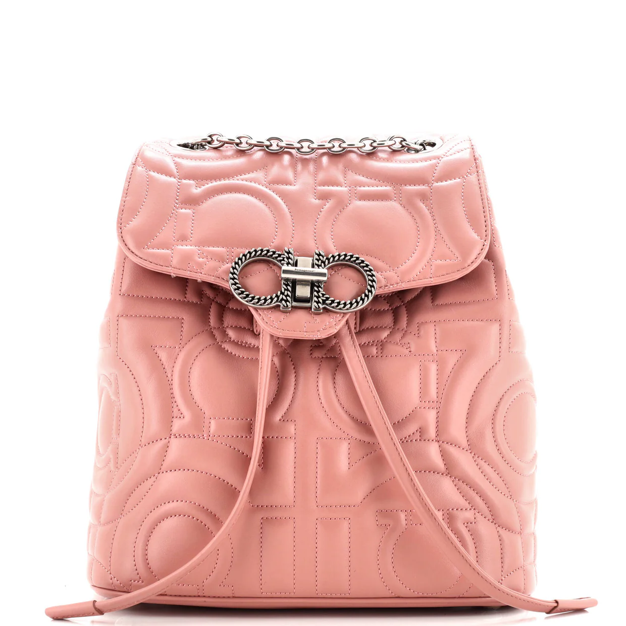 Gancini Backpack Quilted Leather - Deep Luxury