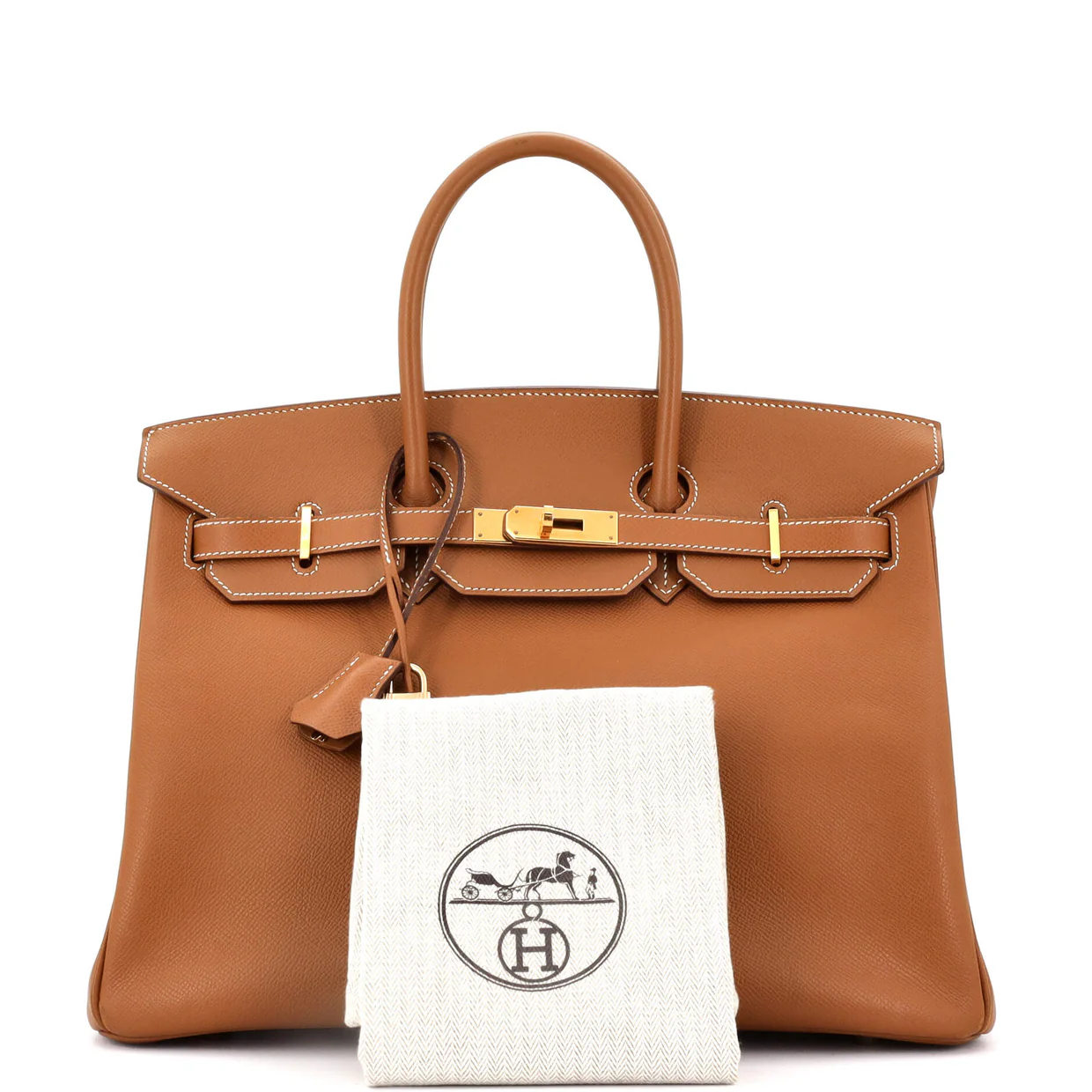 Birkin Handbag Gold Epsom with Gold Hardware 35 - Deep Luxury