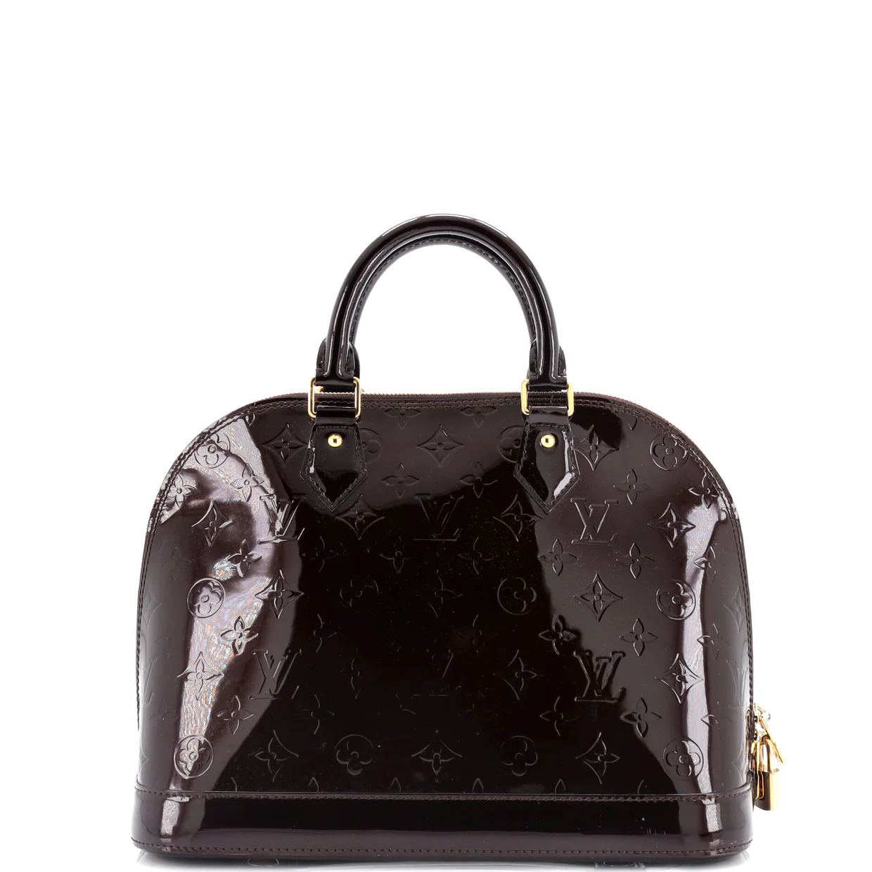 Alma Handbag Monogram Vernis PM - Deep Luxury
