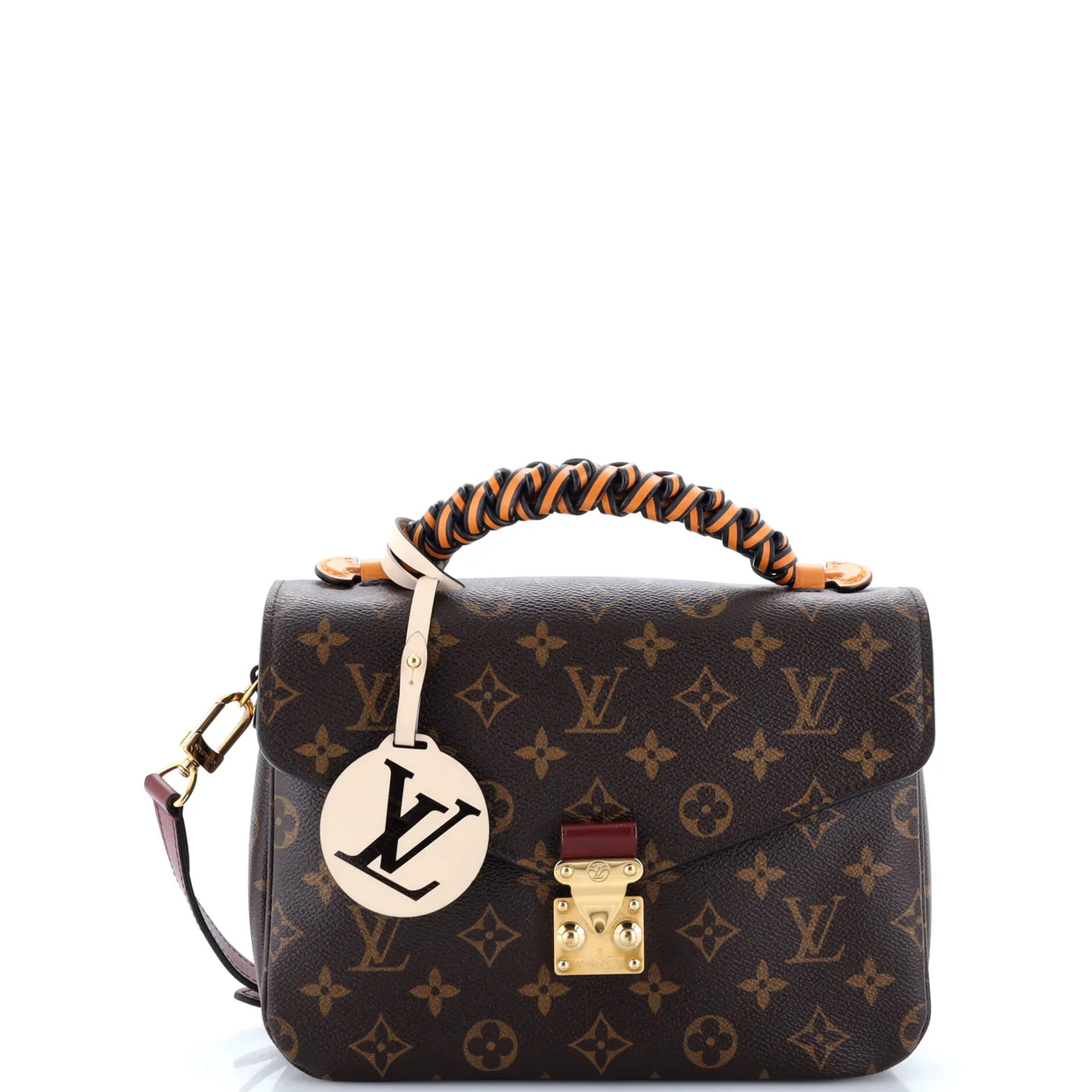Braided Handle Pochette Metis Monogram Canvas with Leather - Deep Luxury
