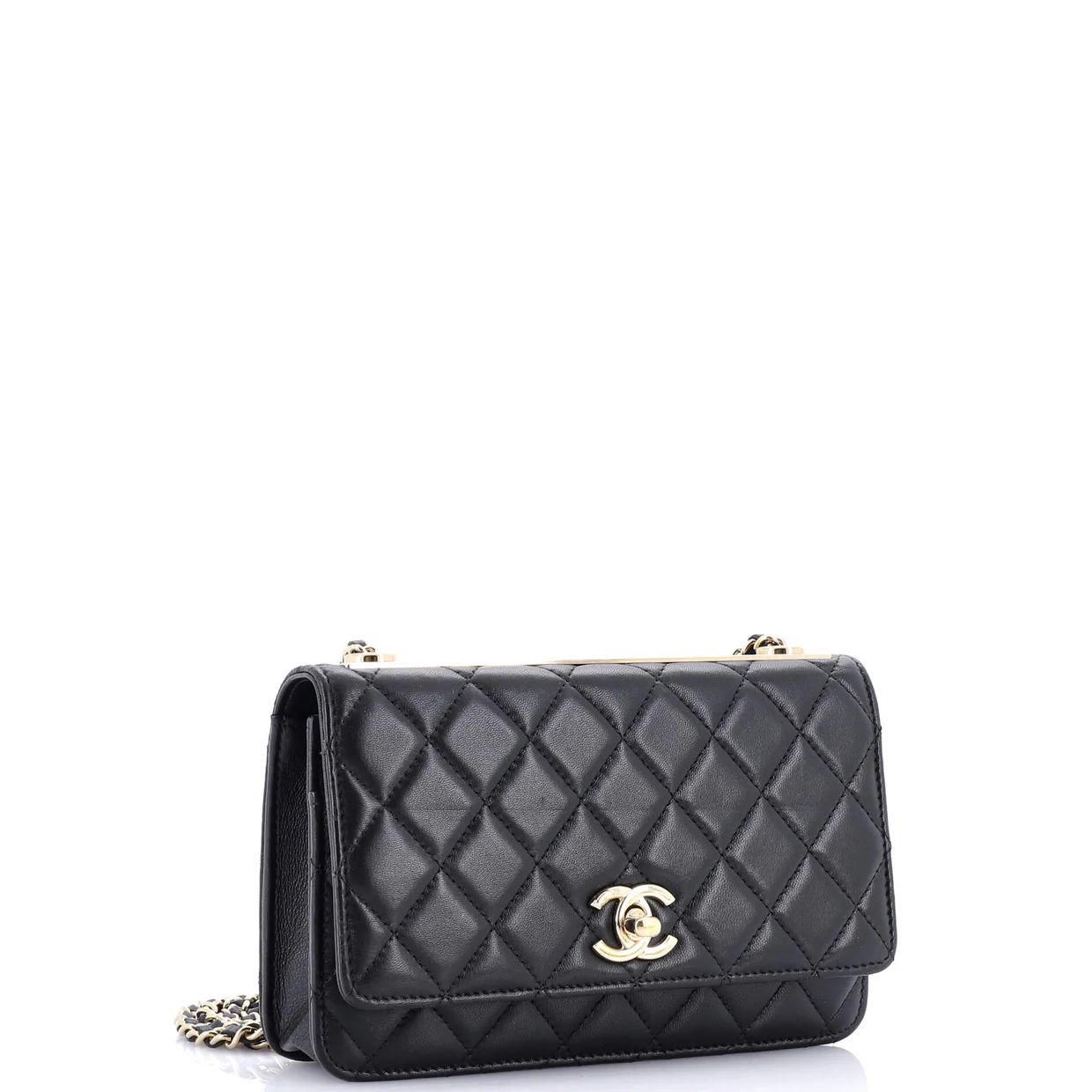 Trendy CC Wallet on Chain NM Quilted Lambskin - Deep Luxury