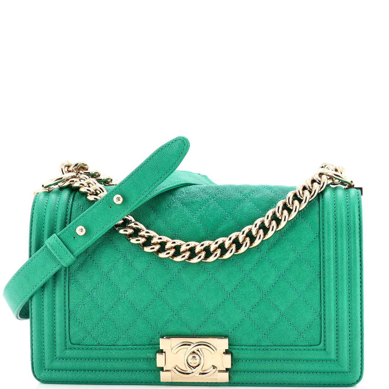 Boy Flap Bag Quilted Caviar Old Medium - Deep Luxury