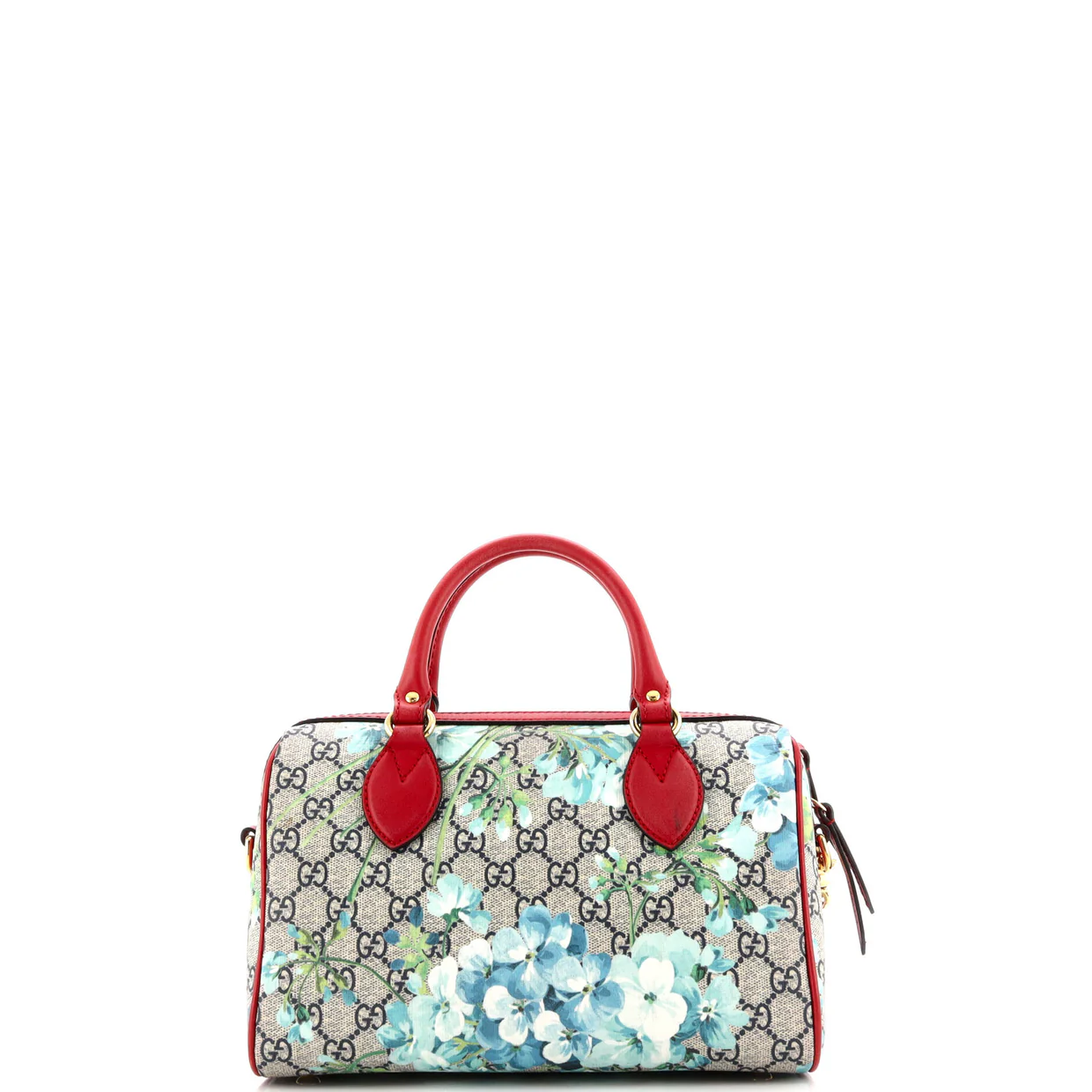 Convertible Boston Bag Blooms Print GG Coated Canvas Small - Deep Luxury