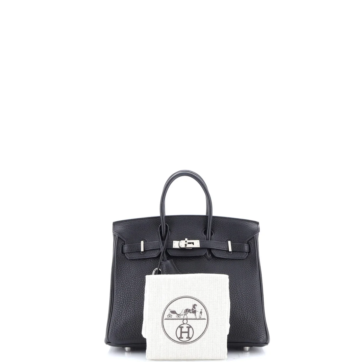 Birkin Handbag Noir Togo with Palladium Hardware 25 - Deep Luxury