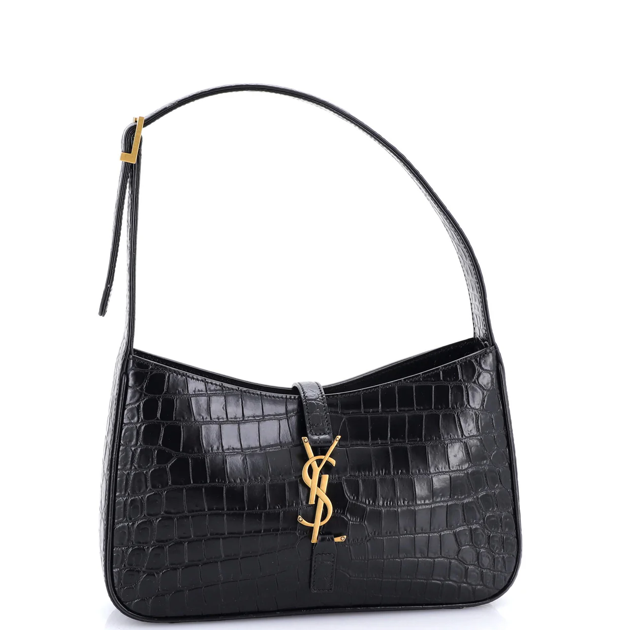 Le 5 a 7 Hobo Crocodile Embossed Leather Small - Deep Luxury