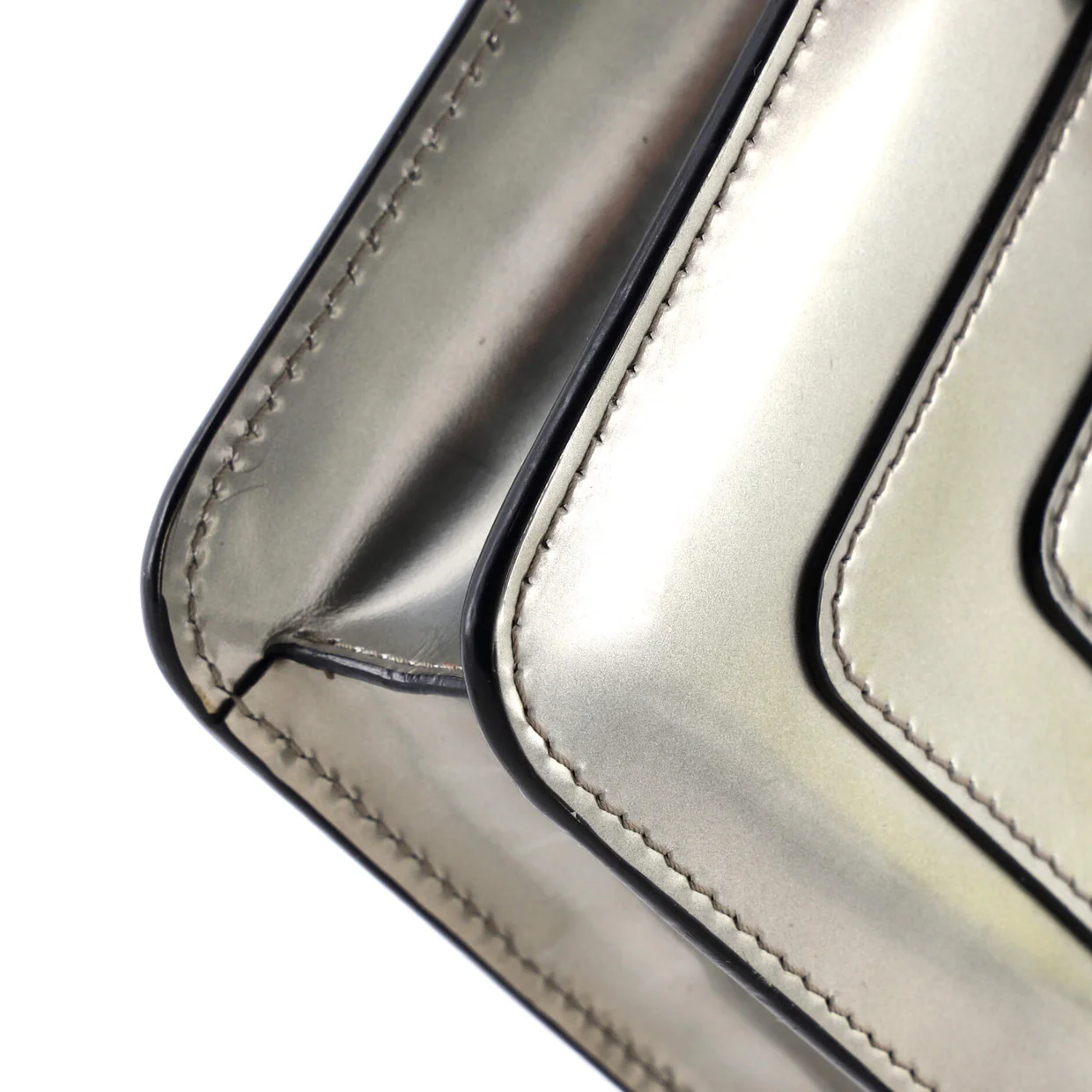 Serpenti Forever Square Shoulder Bag Metallic Leather Small - Deep Luxury