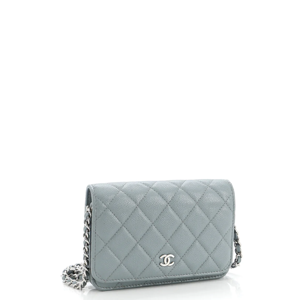 Wallet on Chain Quilted Caviar Mini - Deep Luxury