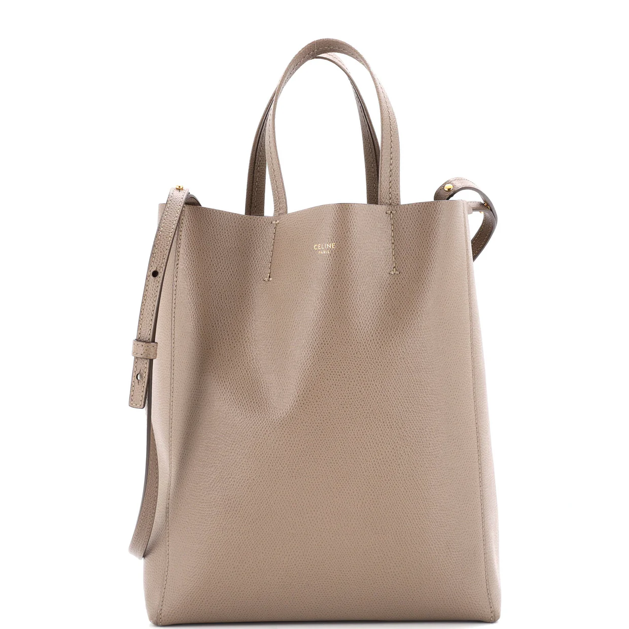 Vertical Cabas Tote Grained Calfskin Small - Deep Luxury