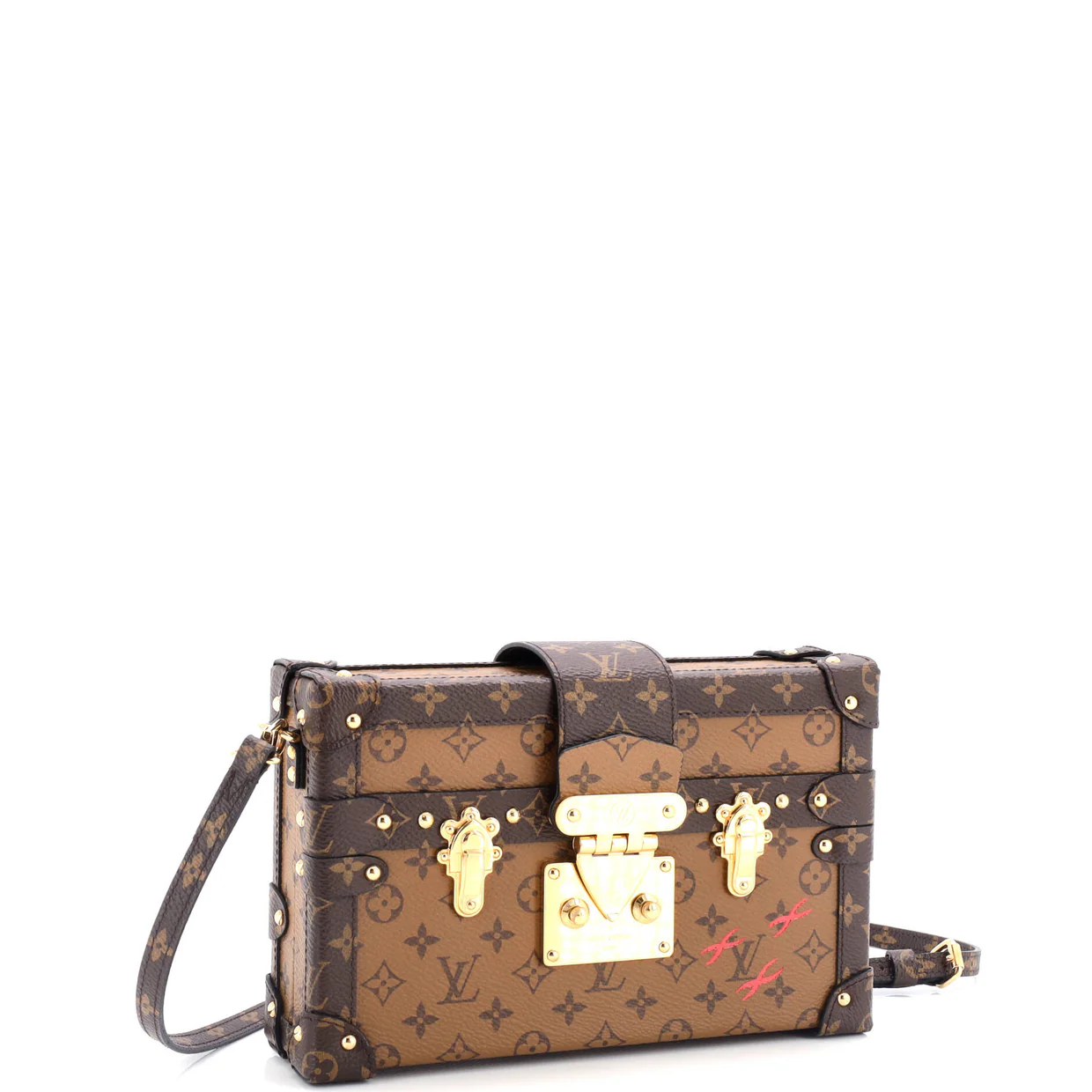 Petite Malle Handbag Reverse Monogram Canvas - Deep Luxury