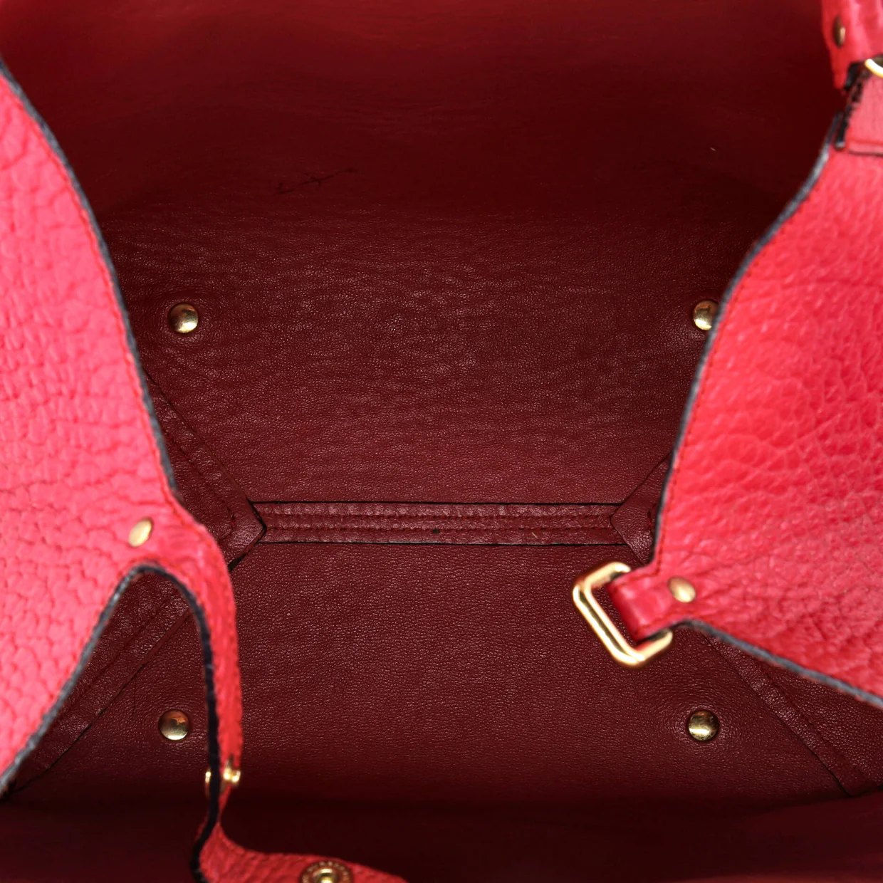 Canter Tote Check Embossed Leather Small - Deep Luxury