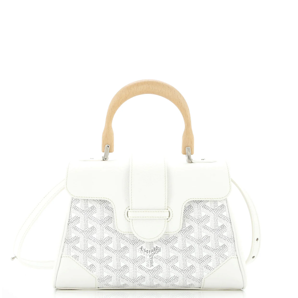 Saigon Top Handle Bag Coated Canvas with Leather Mini - Deep Luxury