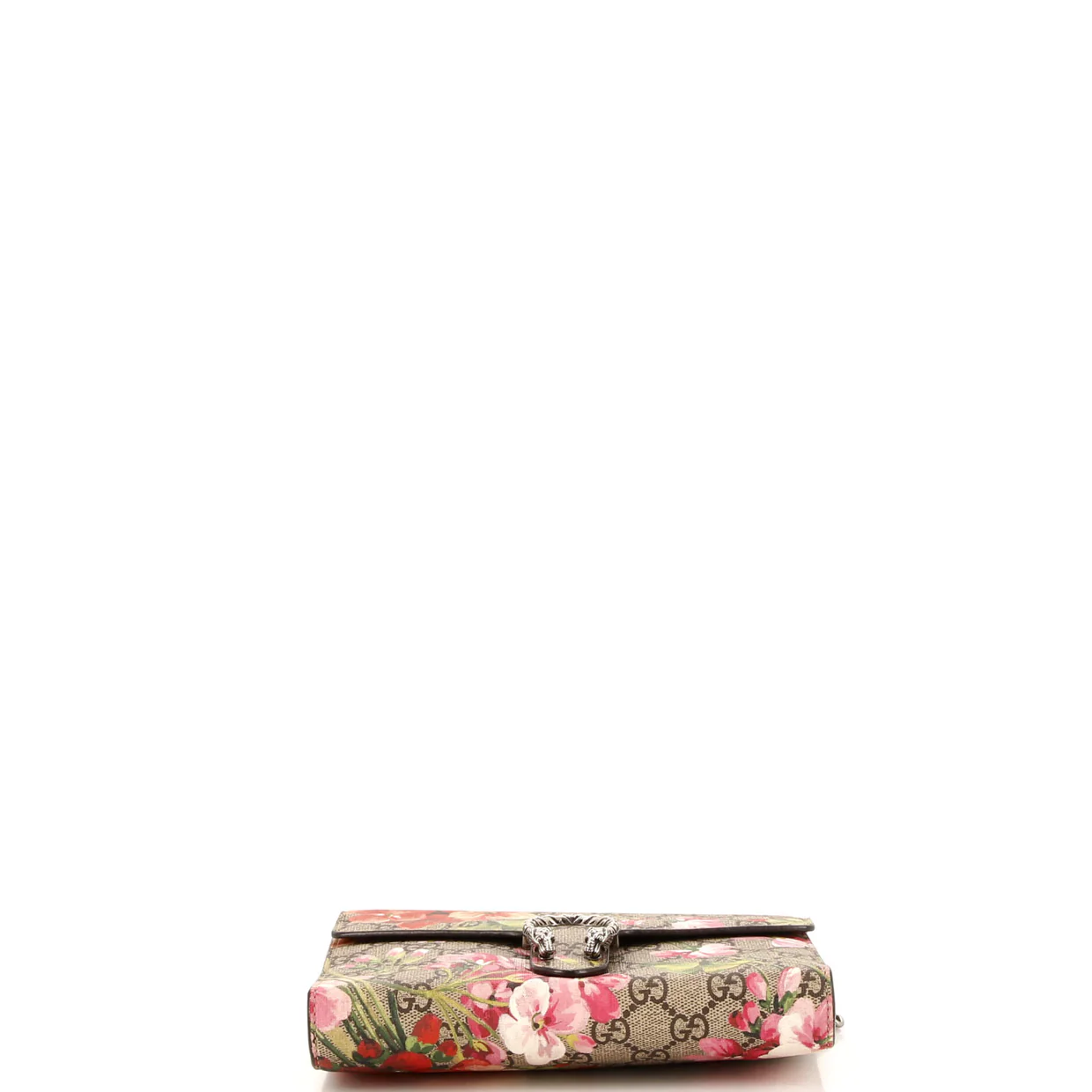 Dionysus Chain Wallet Blooms Print GG Coated Canvas Small - Deep Luxury