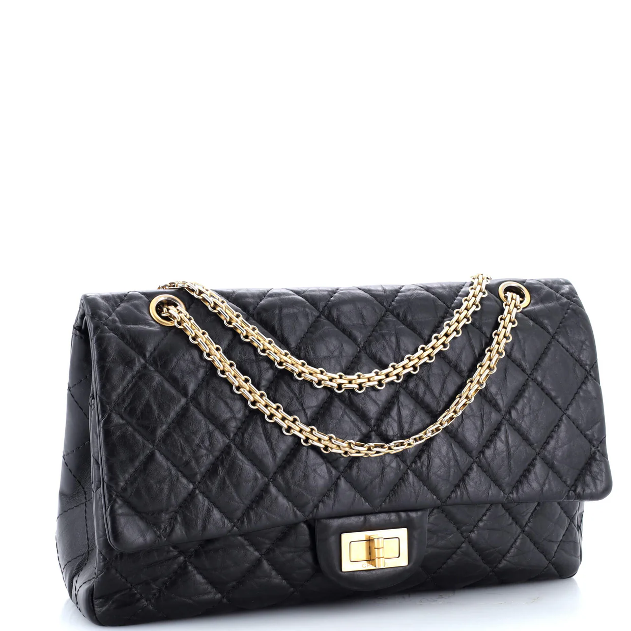Reissue 2.55 Flap Bag Quilted Aged Calfskin 227 - Deep Luxury