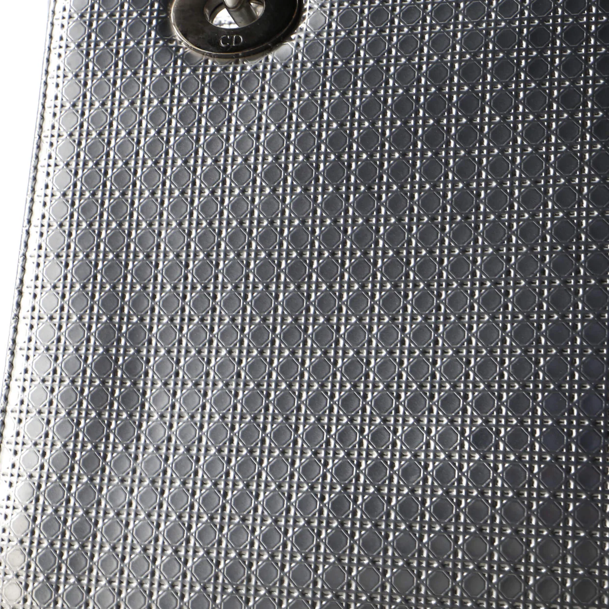 Lady Dior Bag Micro Cannage Metallic Calfskin Medium - Deep Luxury