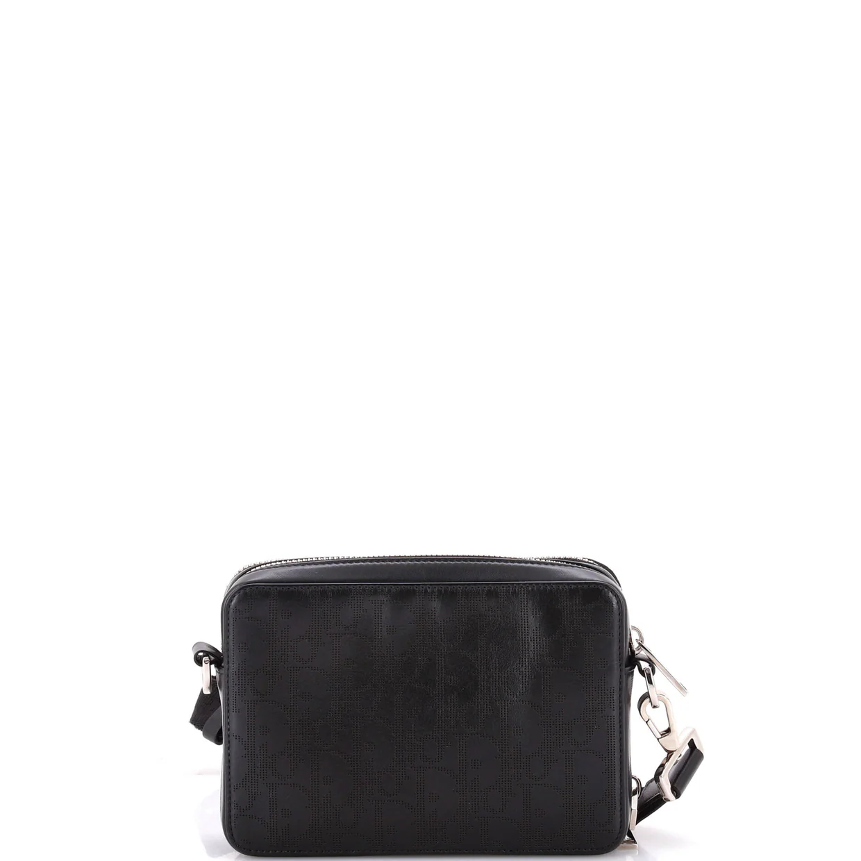 Double Zip Crossbody Pouch Oblique Galaxy Leather - Deep Luxury