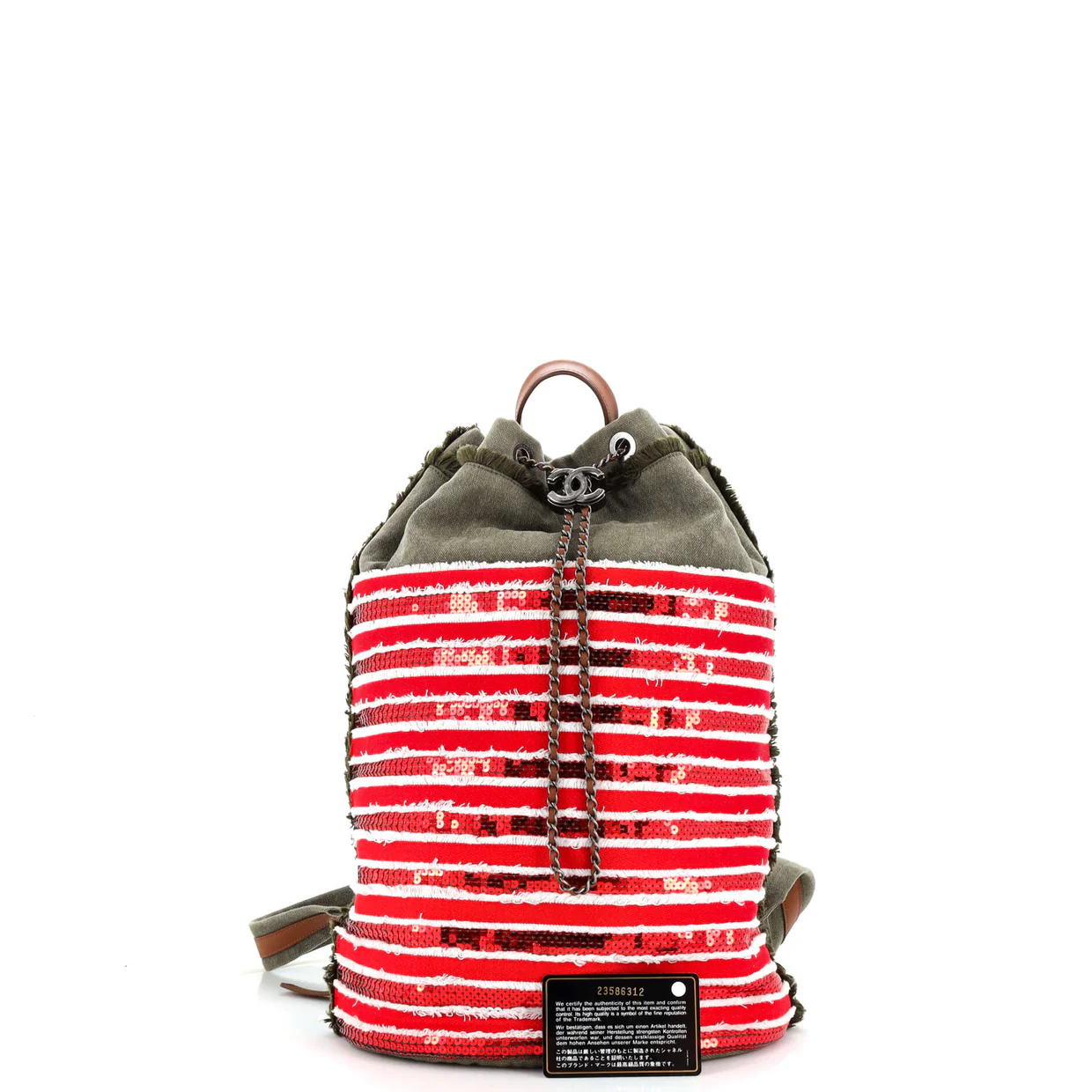 Cubano Trip Backpack Sequin Embellished Canvas Medium - Deep Luxury