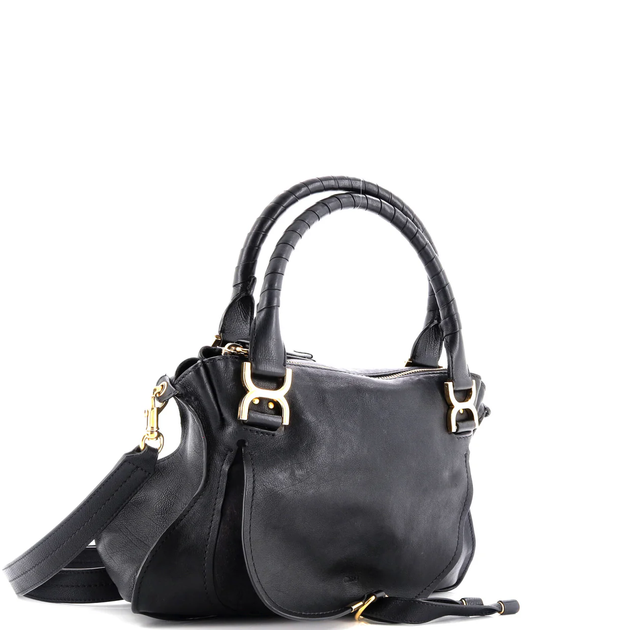 Marcie Satchel Leather Medium - Deep Luxury
