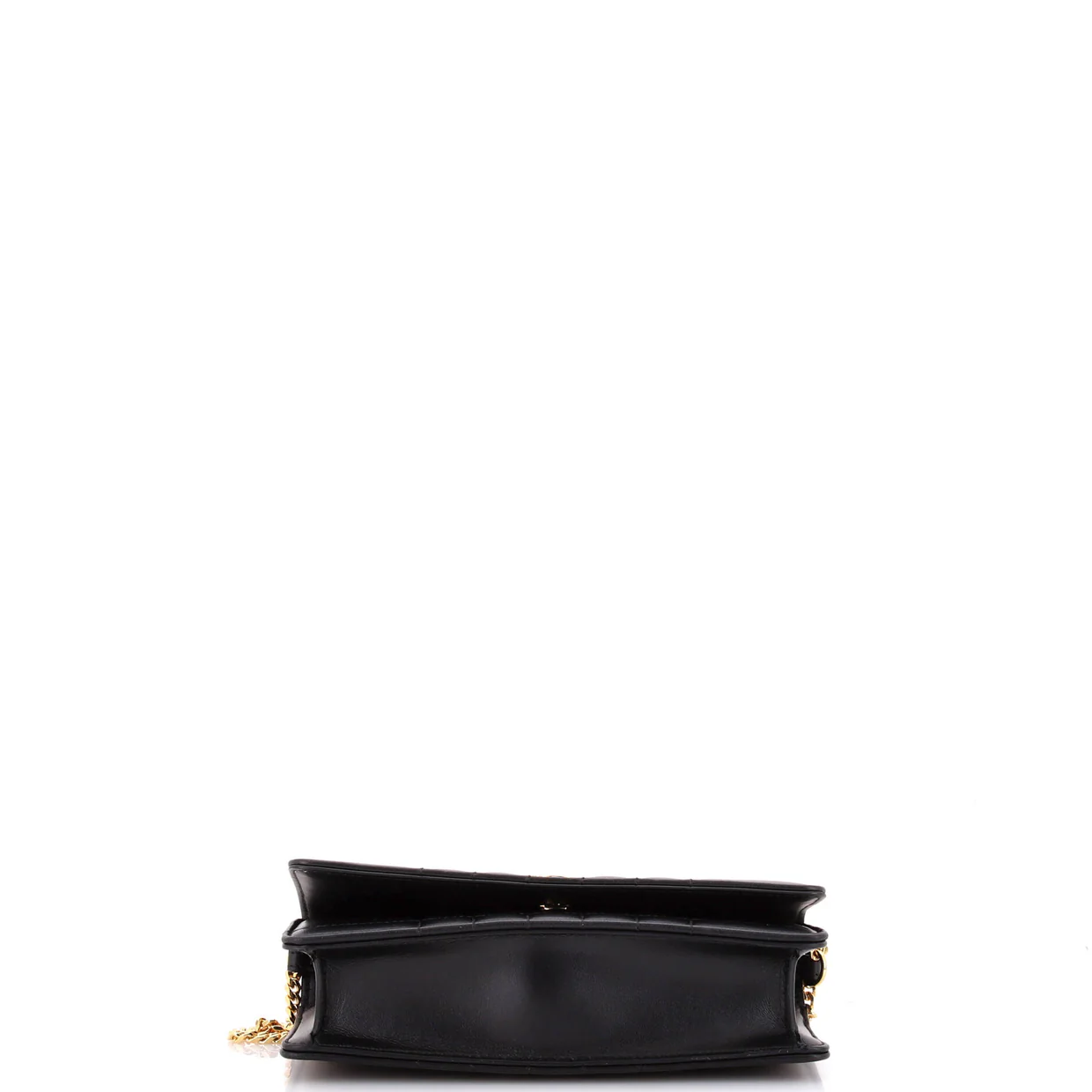 Lola Clutch on Chain Quilted Leather - Deep Luxury