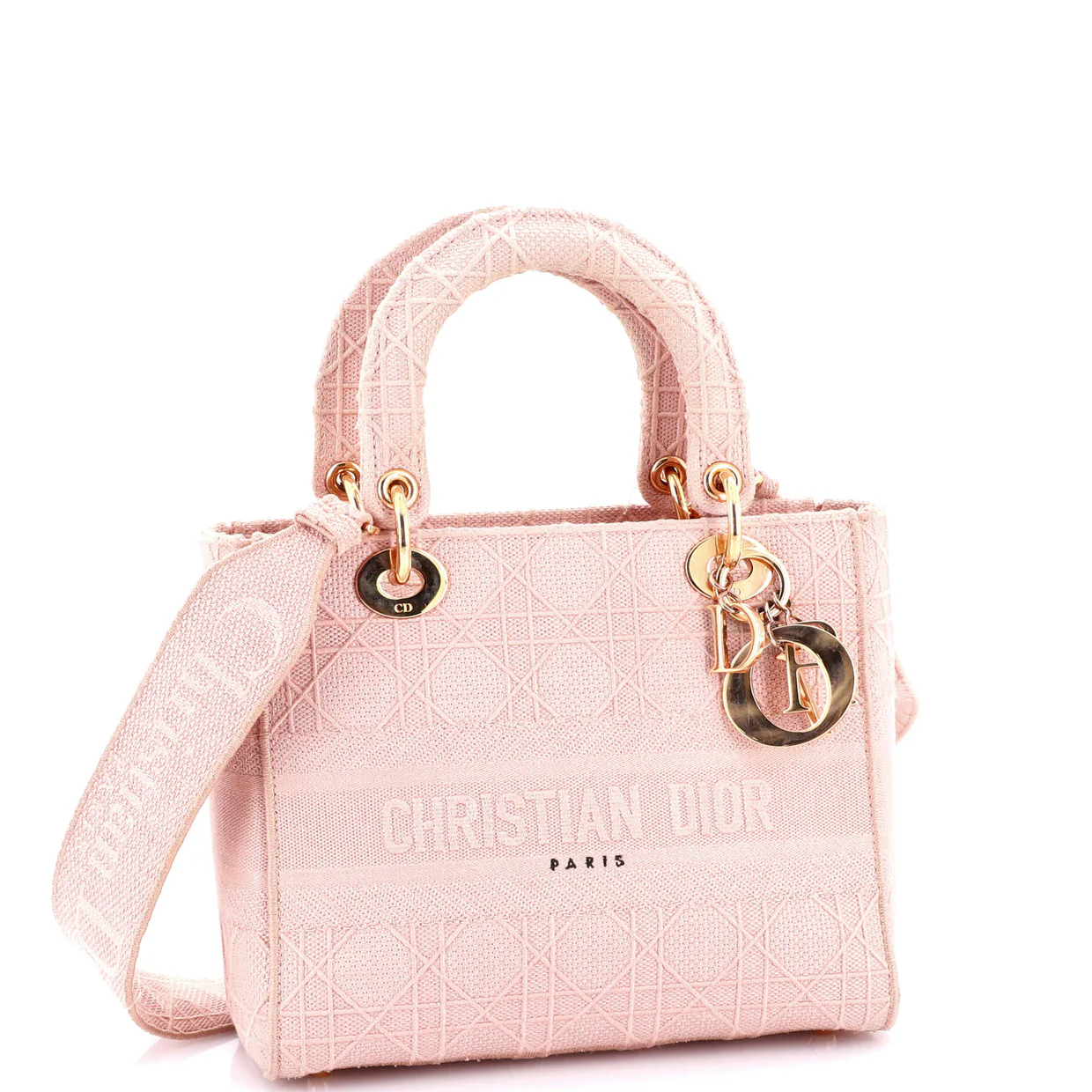 Lady D-Lite Bag Cannage Embroidered Canvas Medium - Deep Luxury