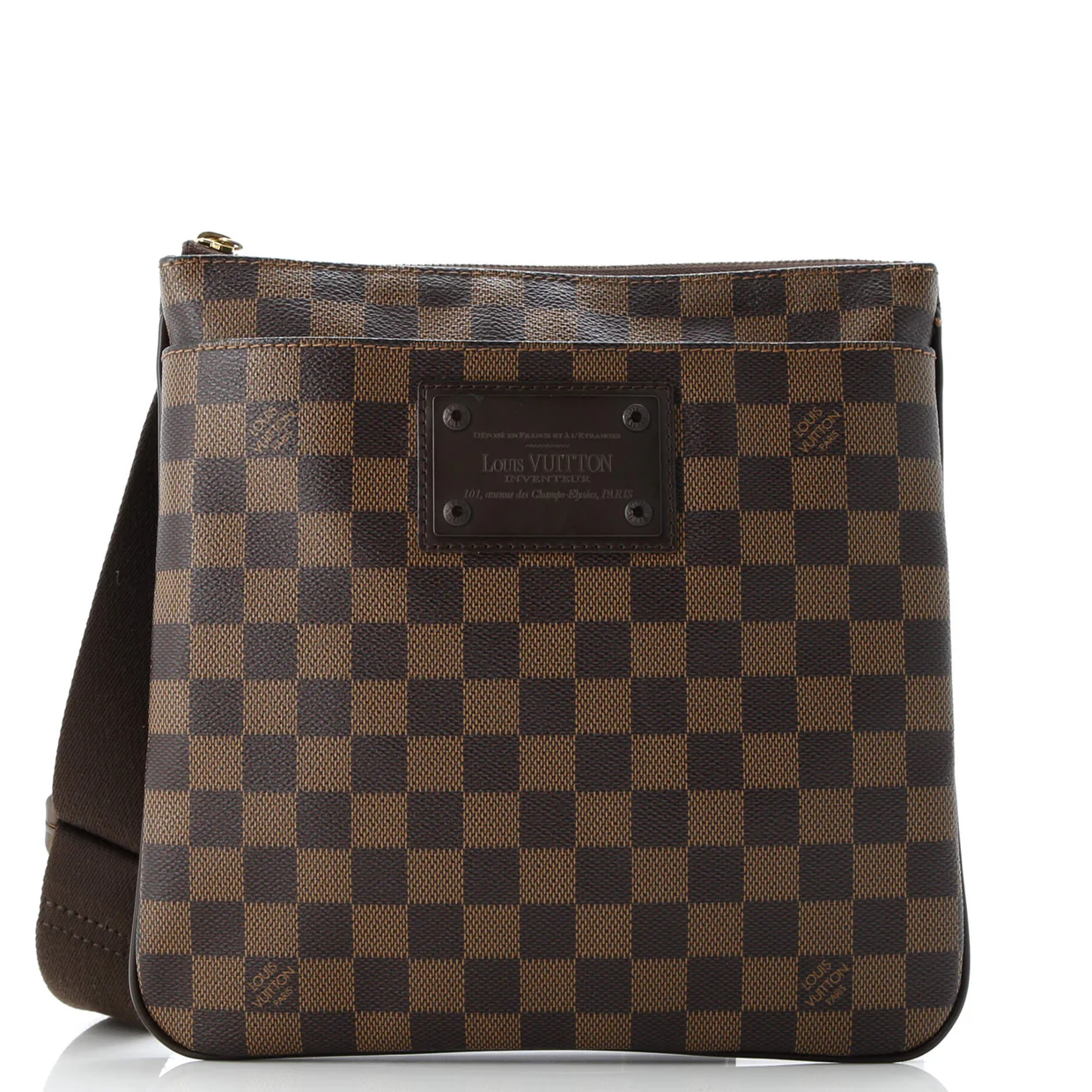 Brooklyn Pochette Plate Damier - Deep Luxury