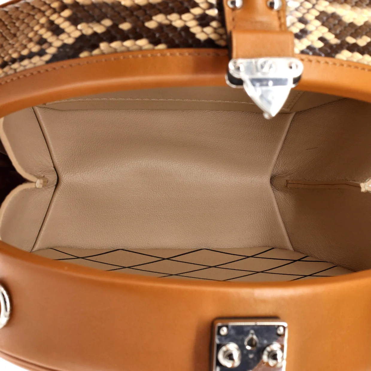 Petite Boite Chapeau Bag Leather and Python - Deep Luxury