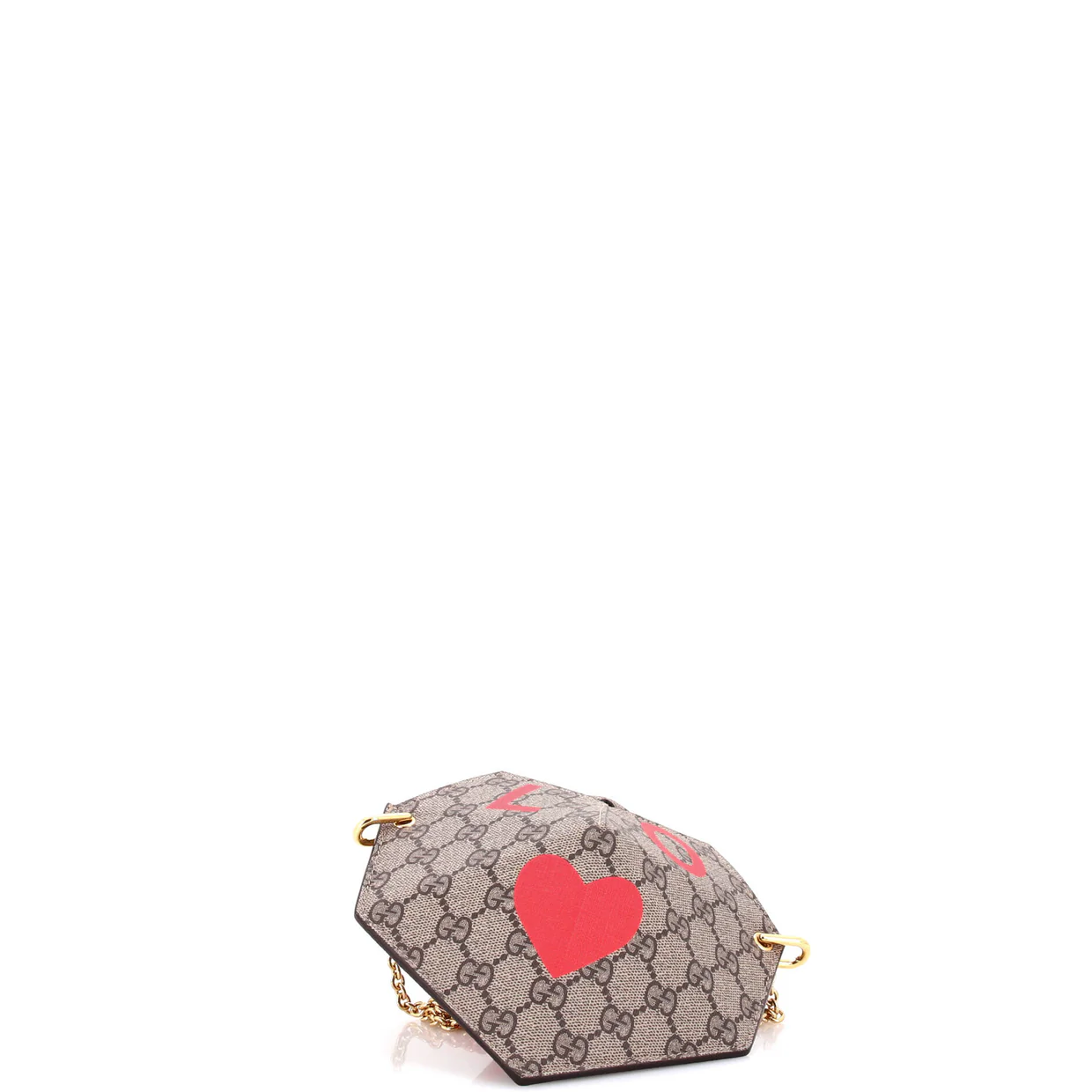 Valentine's Day Heart Bag Printed GG Coated Canvas Small - Deep Luxury