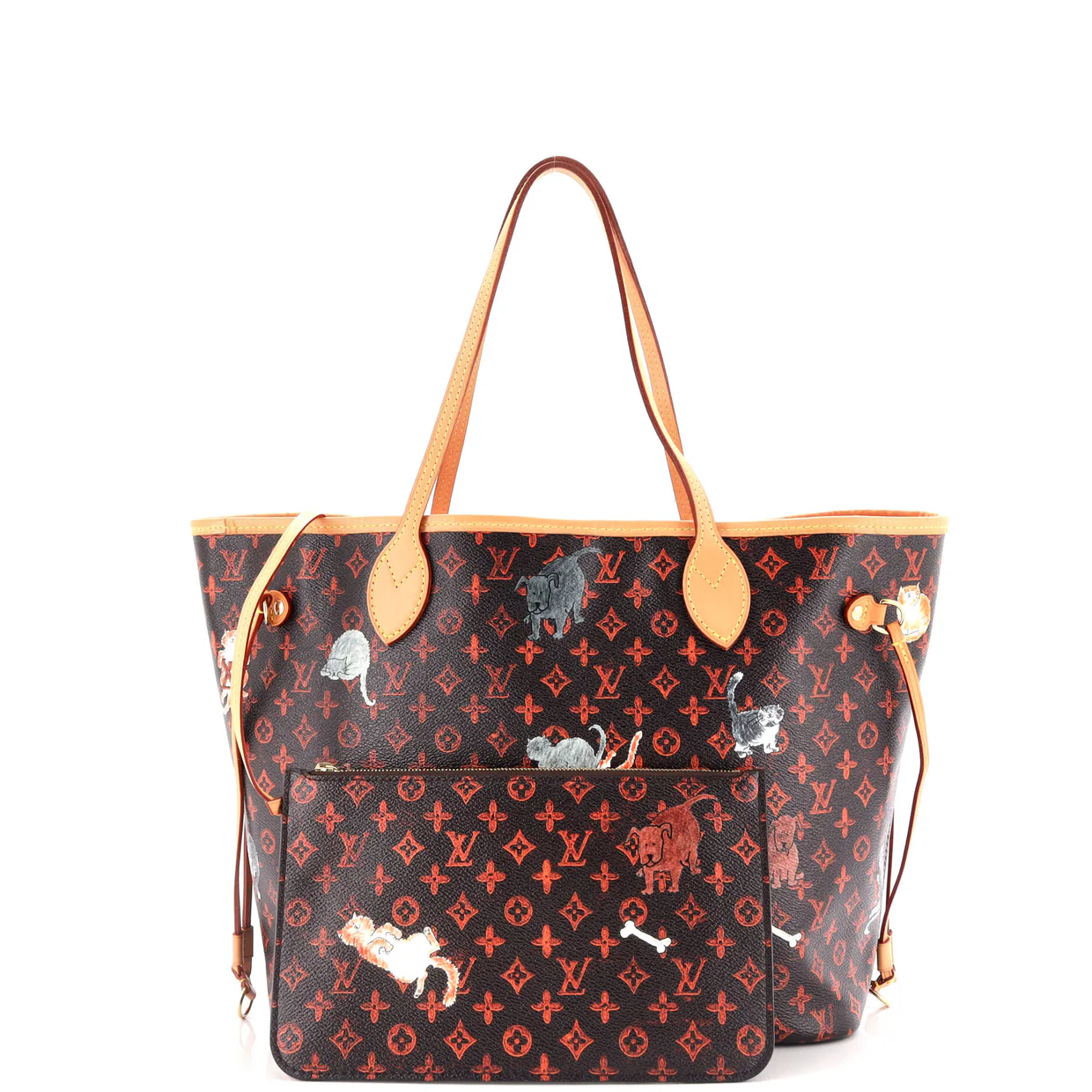 Neverfull NM Tote Limited Edition Grace Coddington Catogram Canvas MM - Deep Luxury