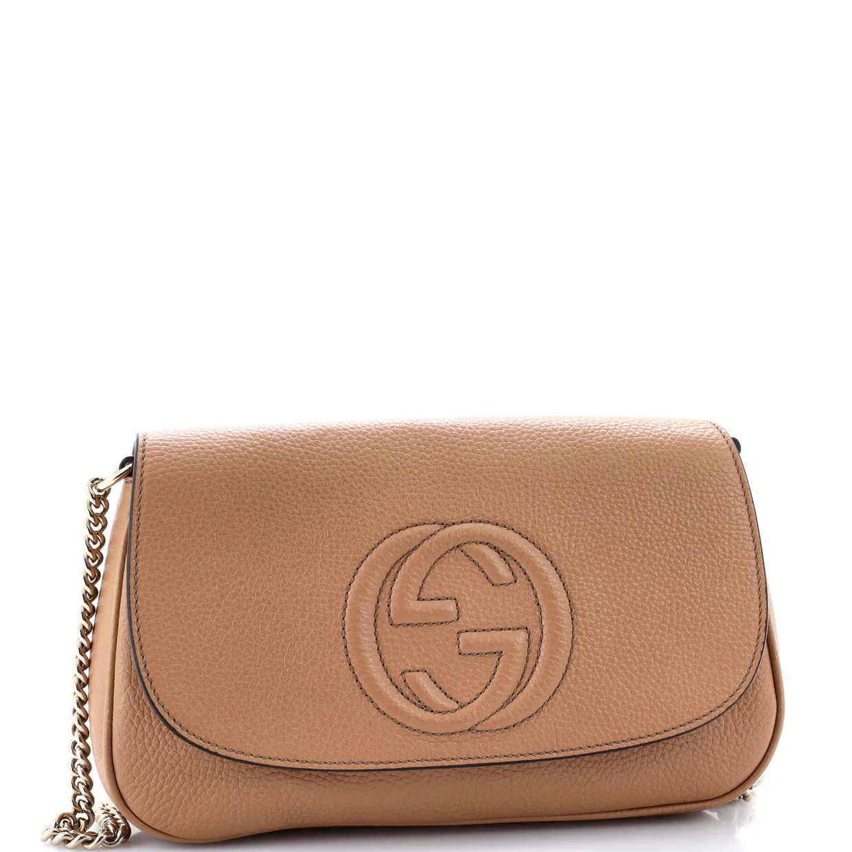 Soho Chain Crossbody Bag Leather Medium - Deep Luxury