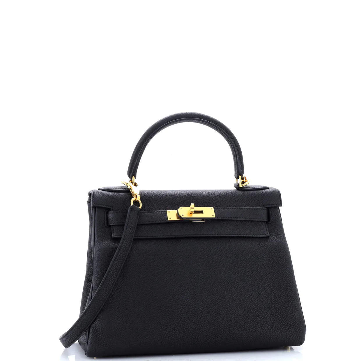 Kelly Handbag Noir Togo with Gold Hardware 28 - Deep Luxury