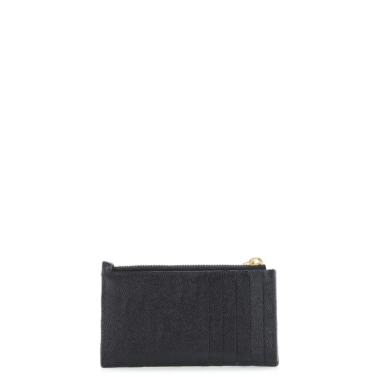 Monogram Fragments Zip Card Holder Matelasse Chevron Patent - Deep Luxury