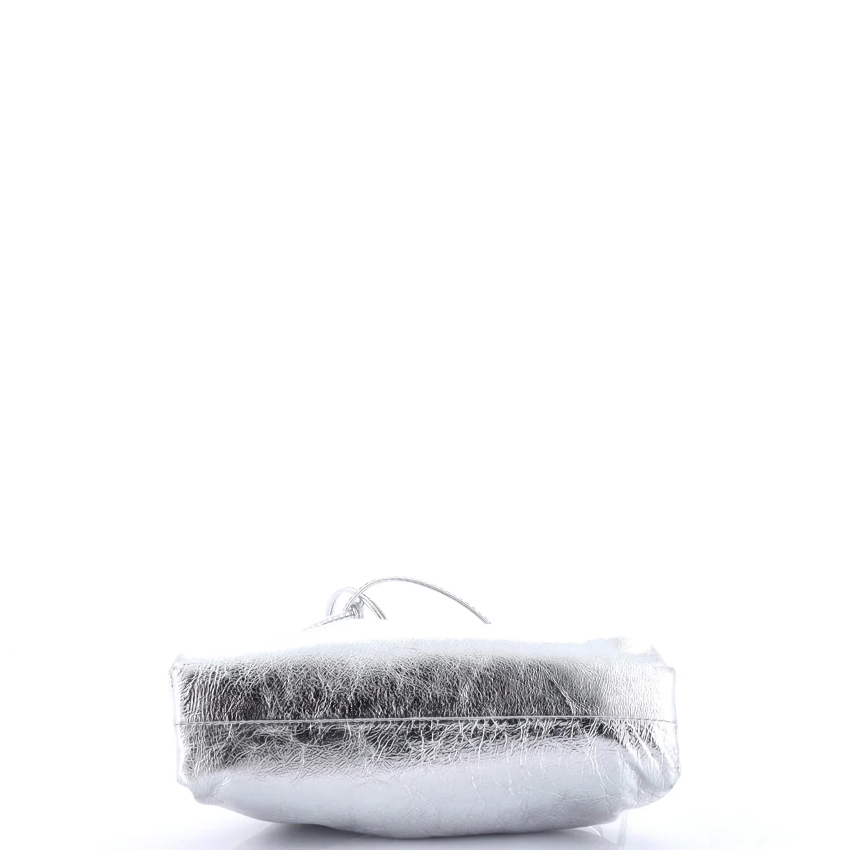 The Pouch Crinkled Metallic Leather Mini - Deep Luxury