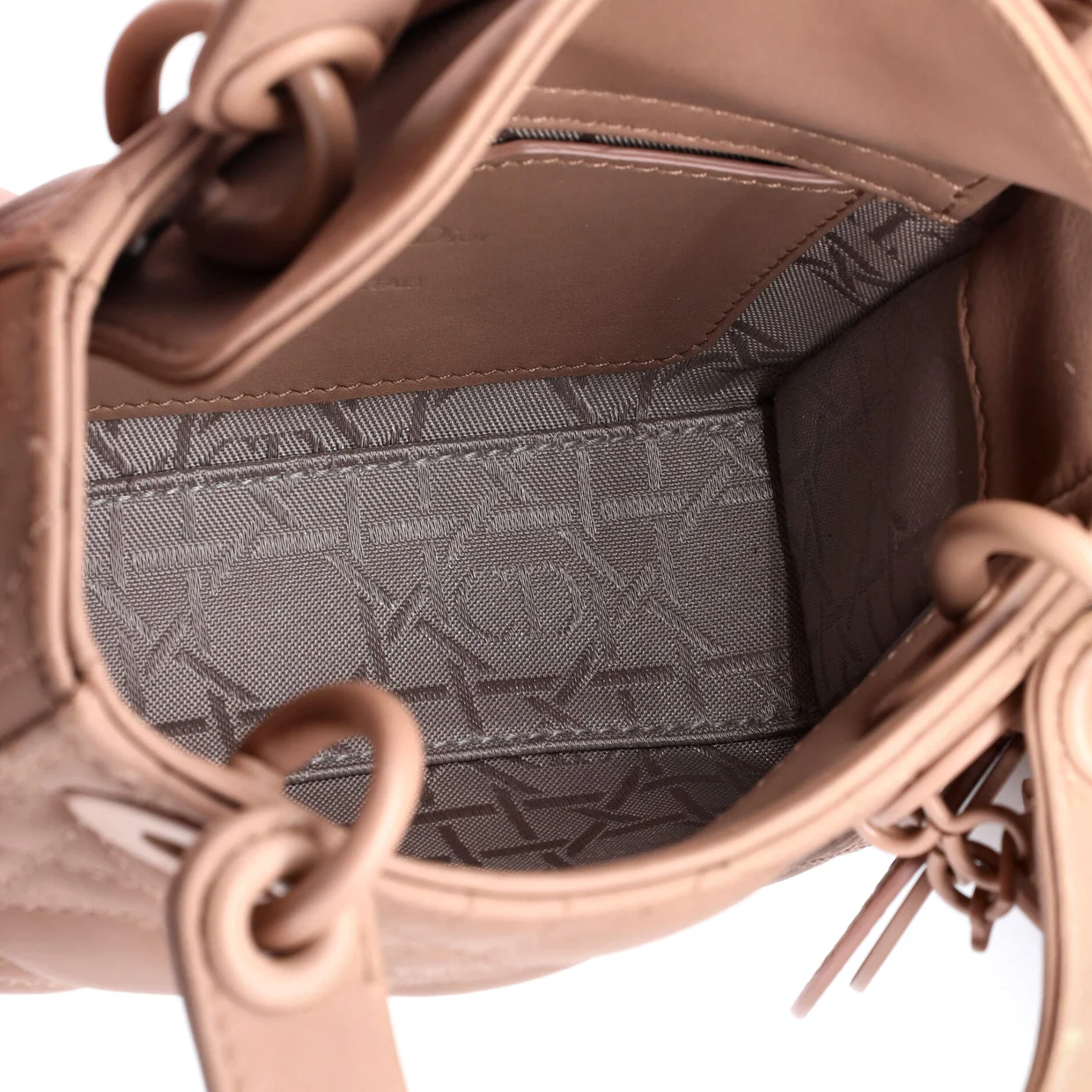 Ultra Matte Lady Dior Chain Bag Cannage Quilt Calfskin Mini - Deep Luxury