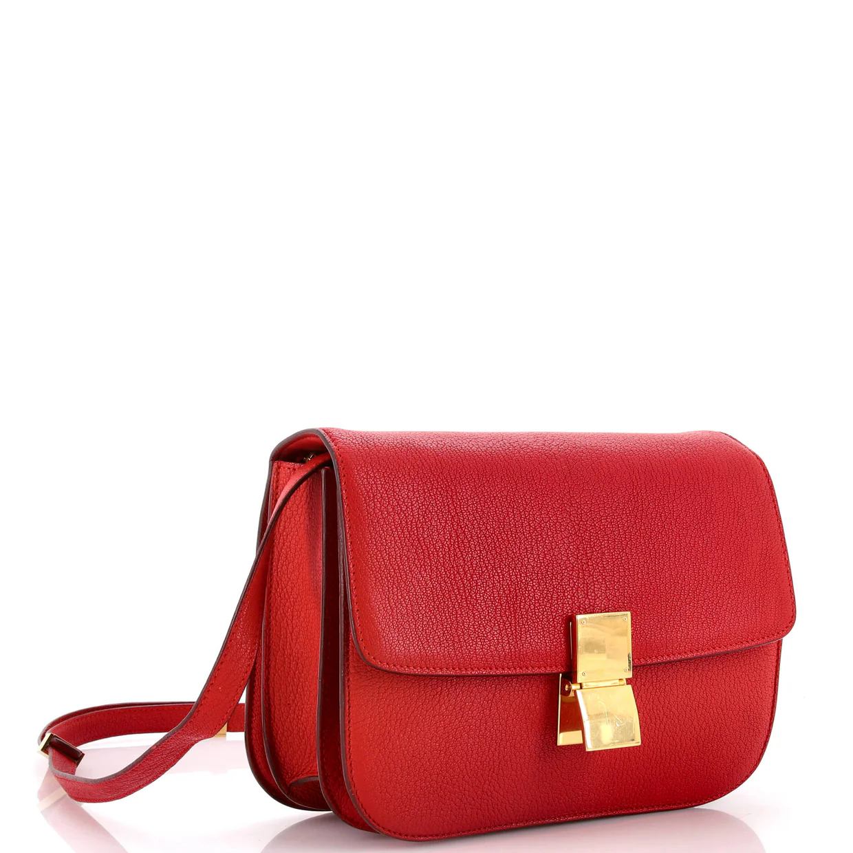 Classic Box Bag Grainy Leather Medium - Deep Luxury