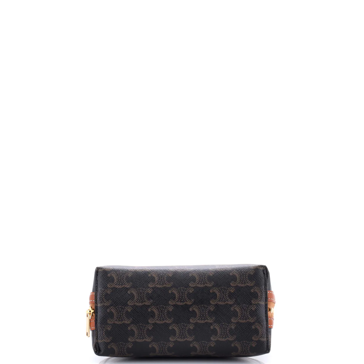 Zip Around Chain Clutch Triomphe Coated Canvas - Deep Luxury