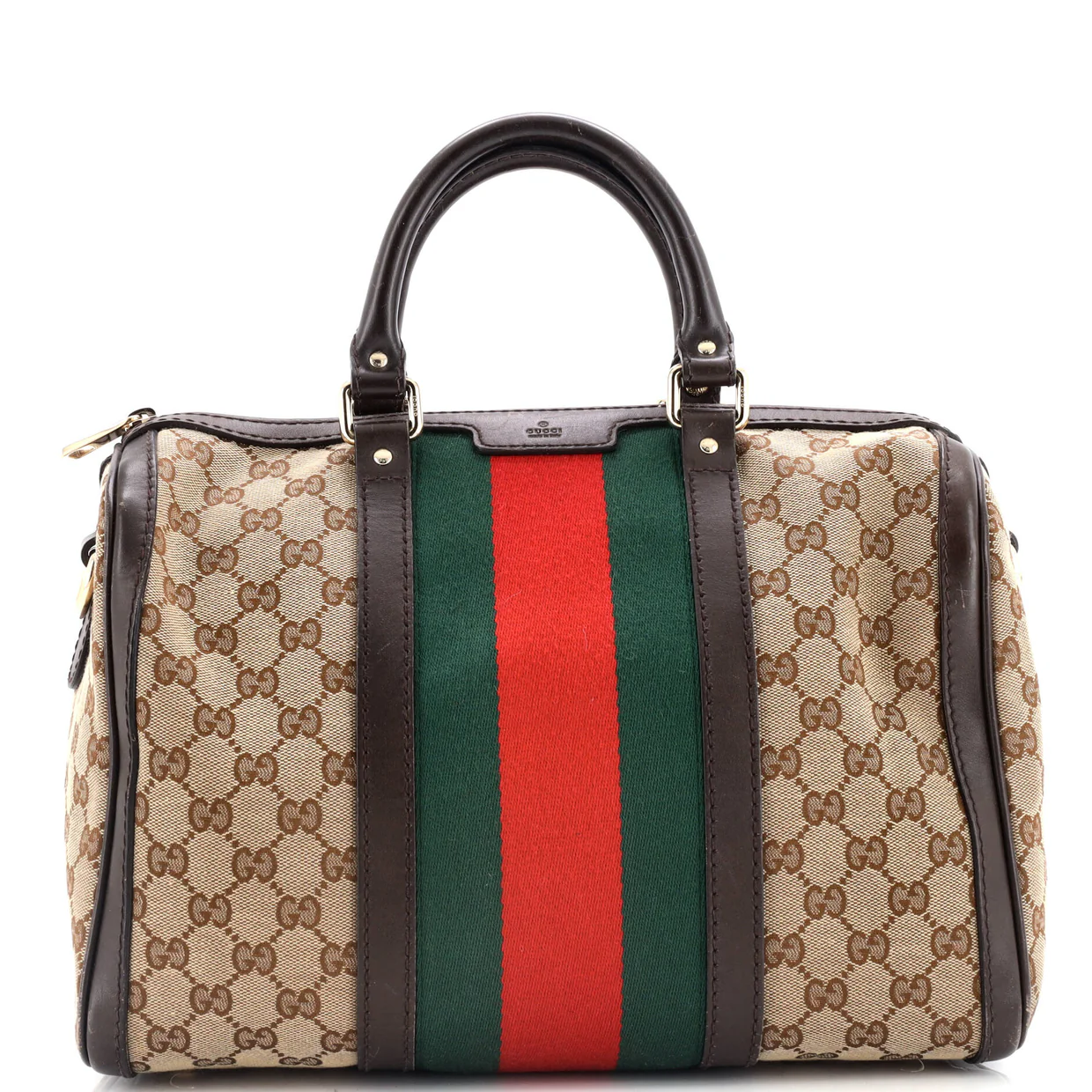 Vintage Web Boston Bag GG Canvas Medium - Deep Luxury