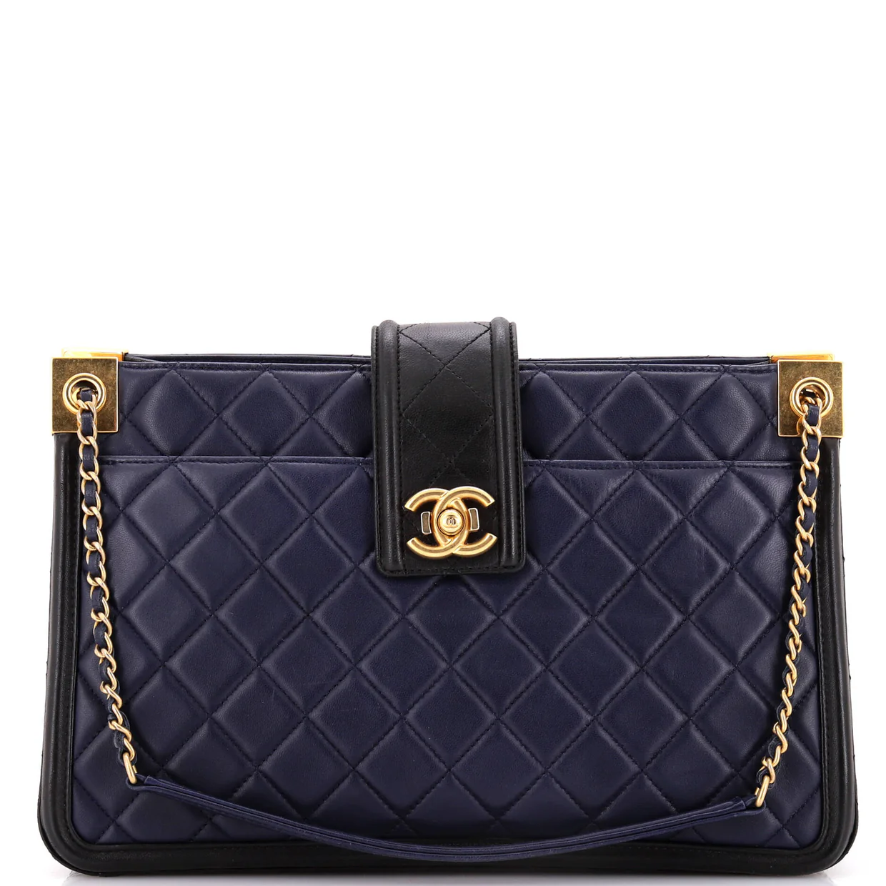 Elegant CC Tote Quilted Lambskin Large - Deep Luxury