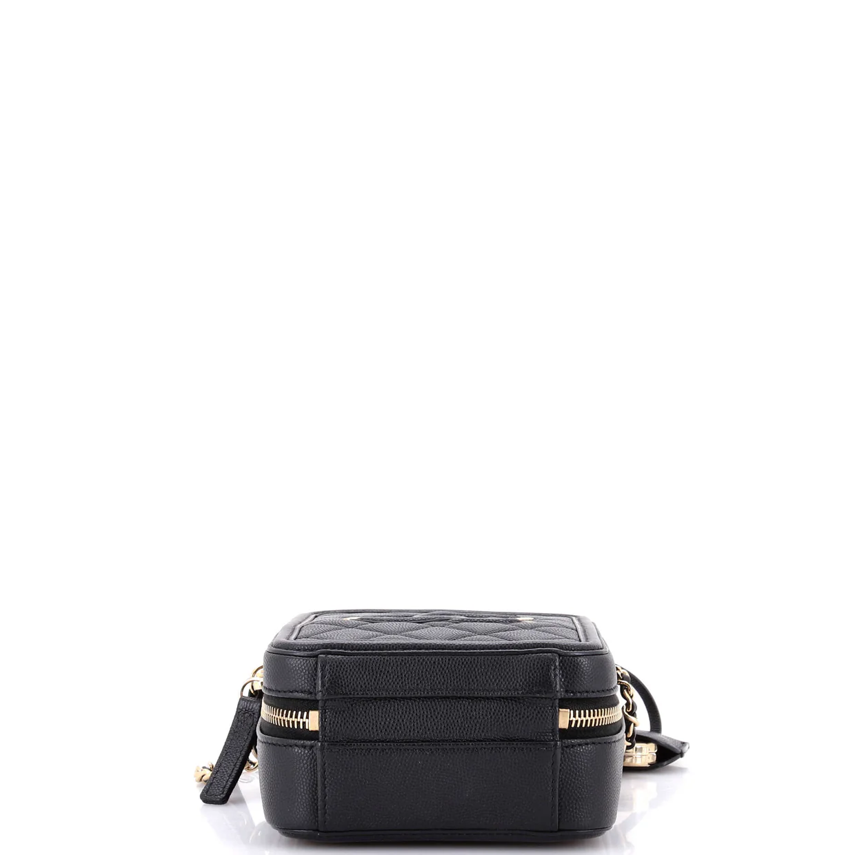 Filigree Vertical Vanity Case Quilted Caviar - Deep Luxury