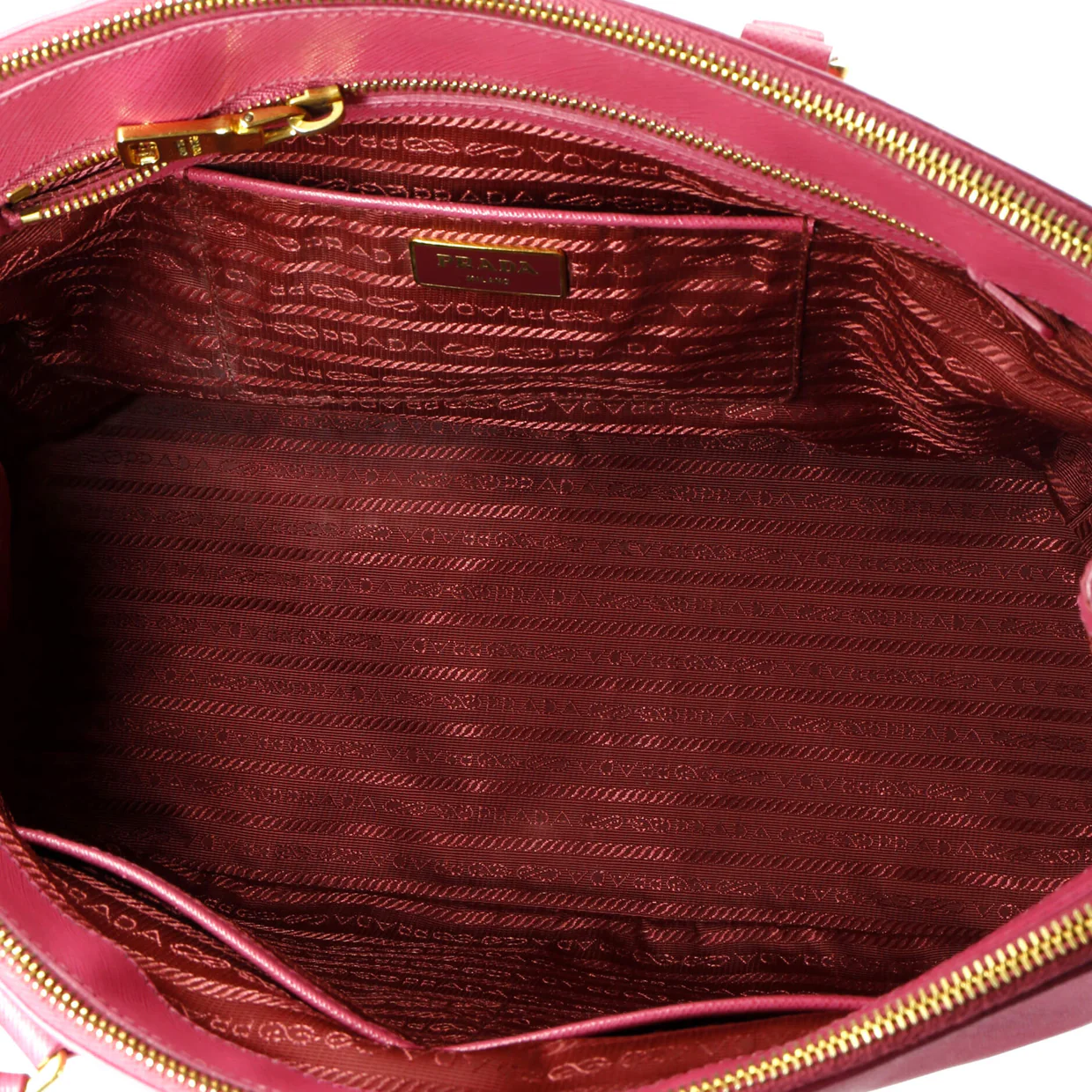 Double Zip Lux Tote Saffiano Leather Large - Deep Luxury