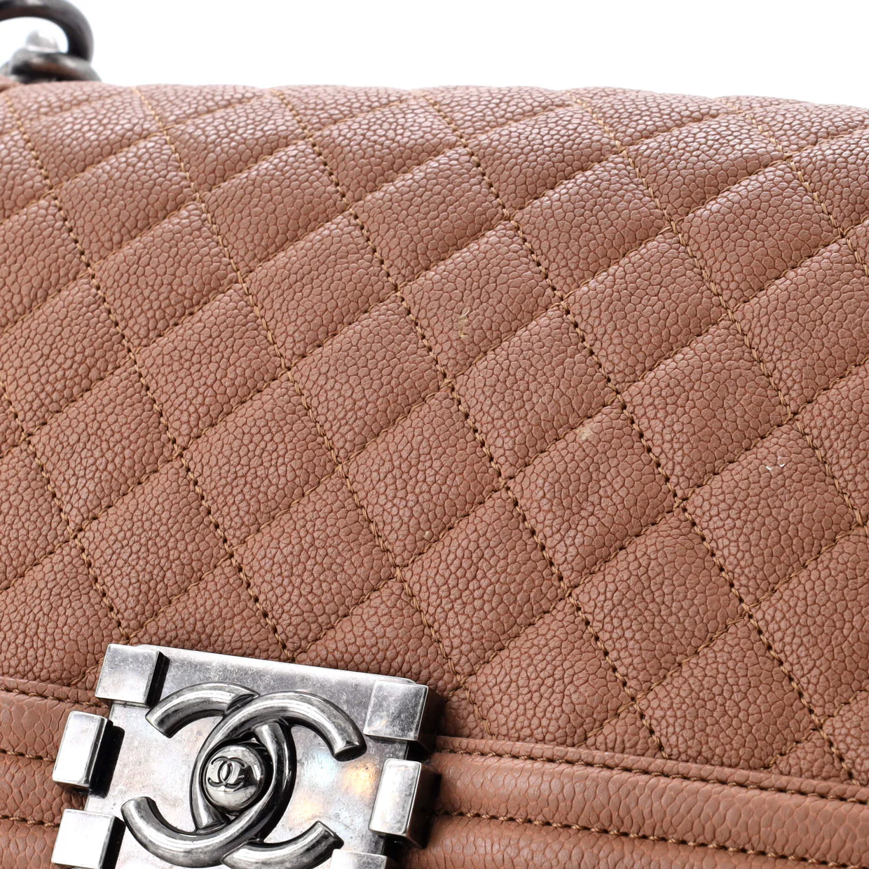 Boy Flap Bag Quilted Caviar Old Medium - Deep Luxury