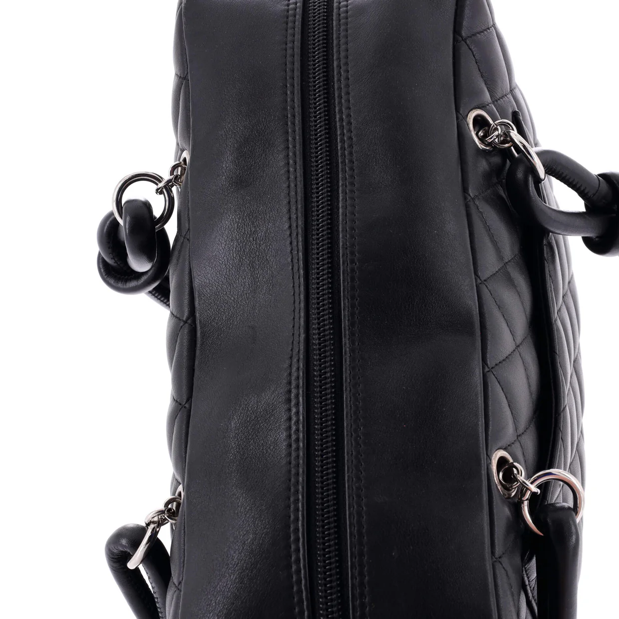 Cambon Bowler Bag Quilted Leather Medium - Deep Luxury