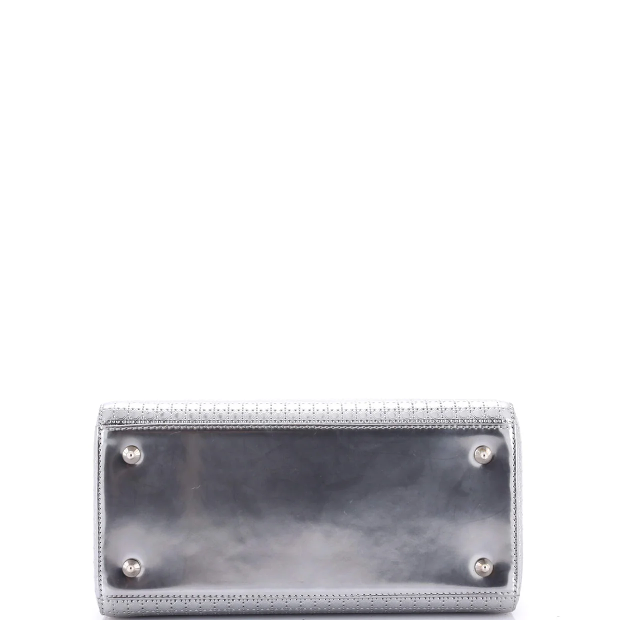 Lady Dior Bag Micro Cannage Metallic Calfskin Medium - Deep Luxury