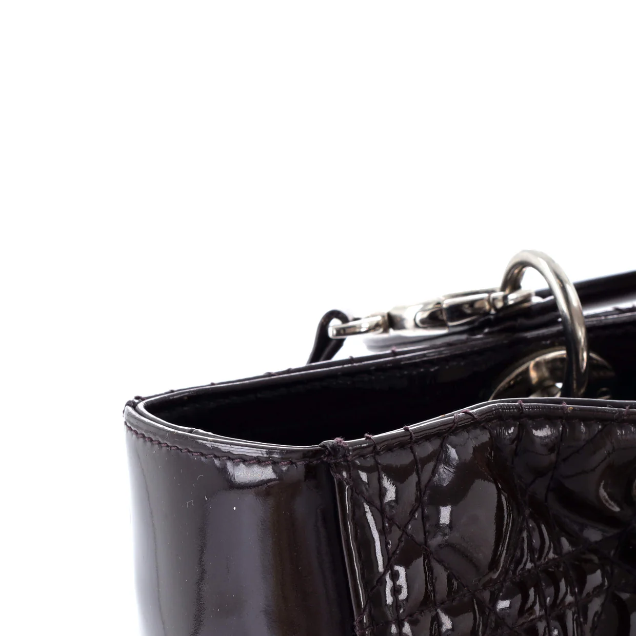 Lady Dior Bag Cannage Quilt Patent Large - Deep Luxury